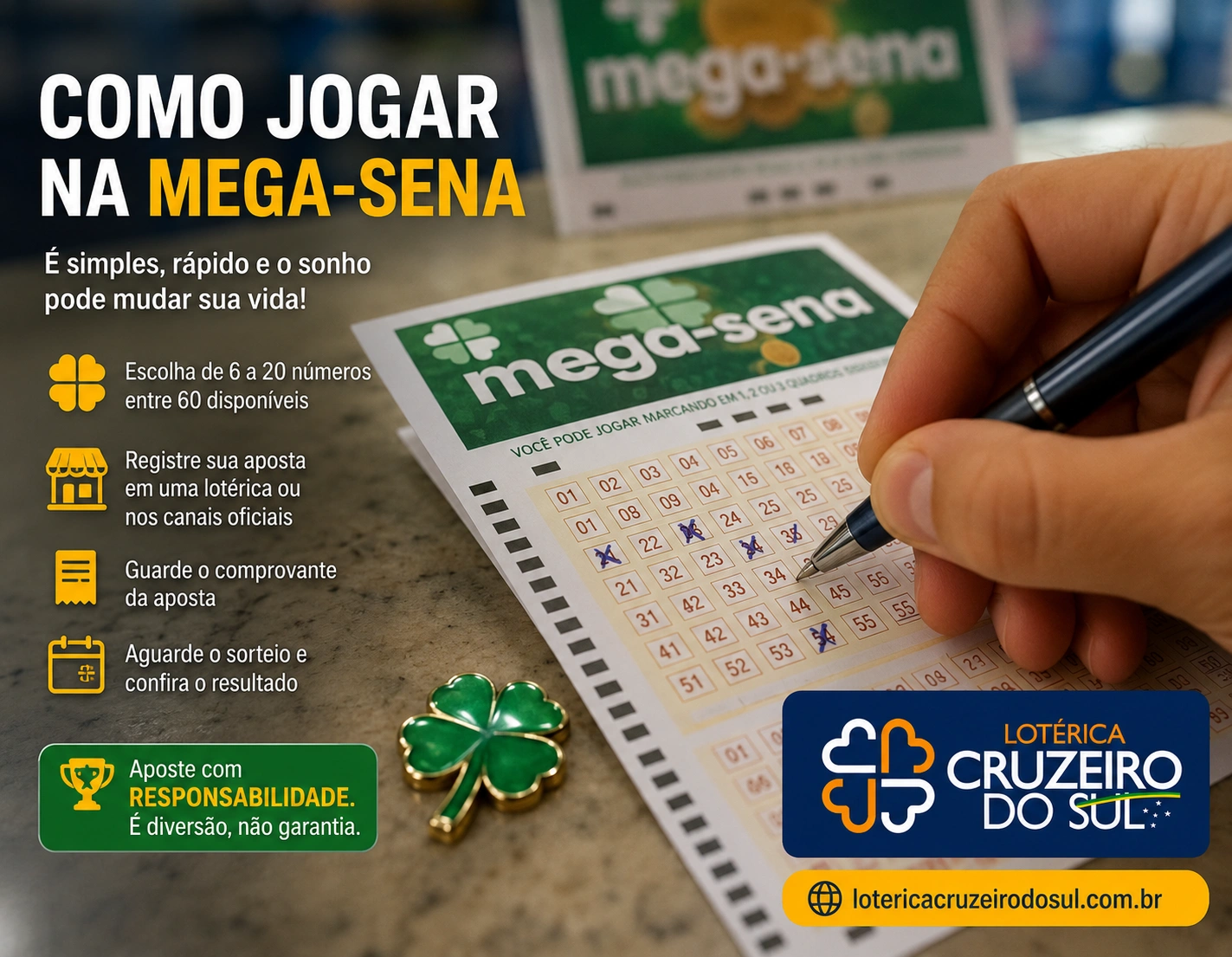 Descubra como jogar na Mega-Sena, entenda as regras oficiais e conheça as melhores formas de participar de maneira consciente e segura.